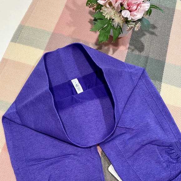 NWT Lululemon In The Flow Crop II Heathered Purple - Picture 6 of 10